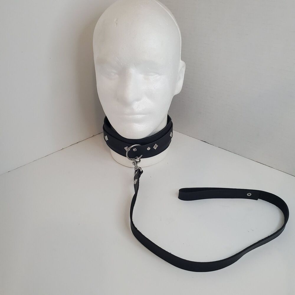 New Unisex Mens Goth Punk Dog Collar And Leash Dom Simp Fashion